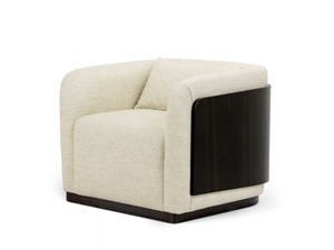 BARI - Upholstered ebony armchair with armrests _ JOSÉ LEITE DE CASTRO